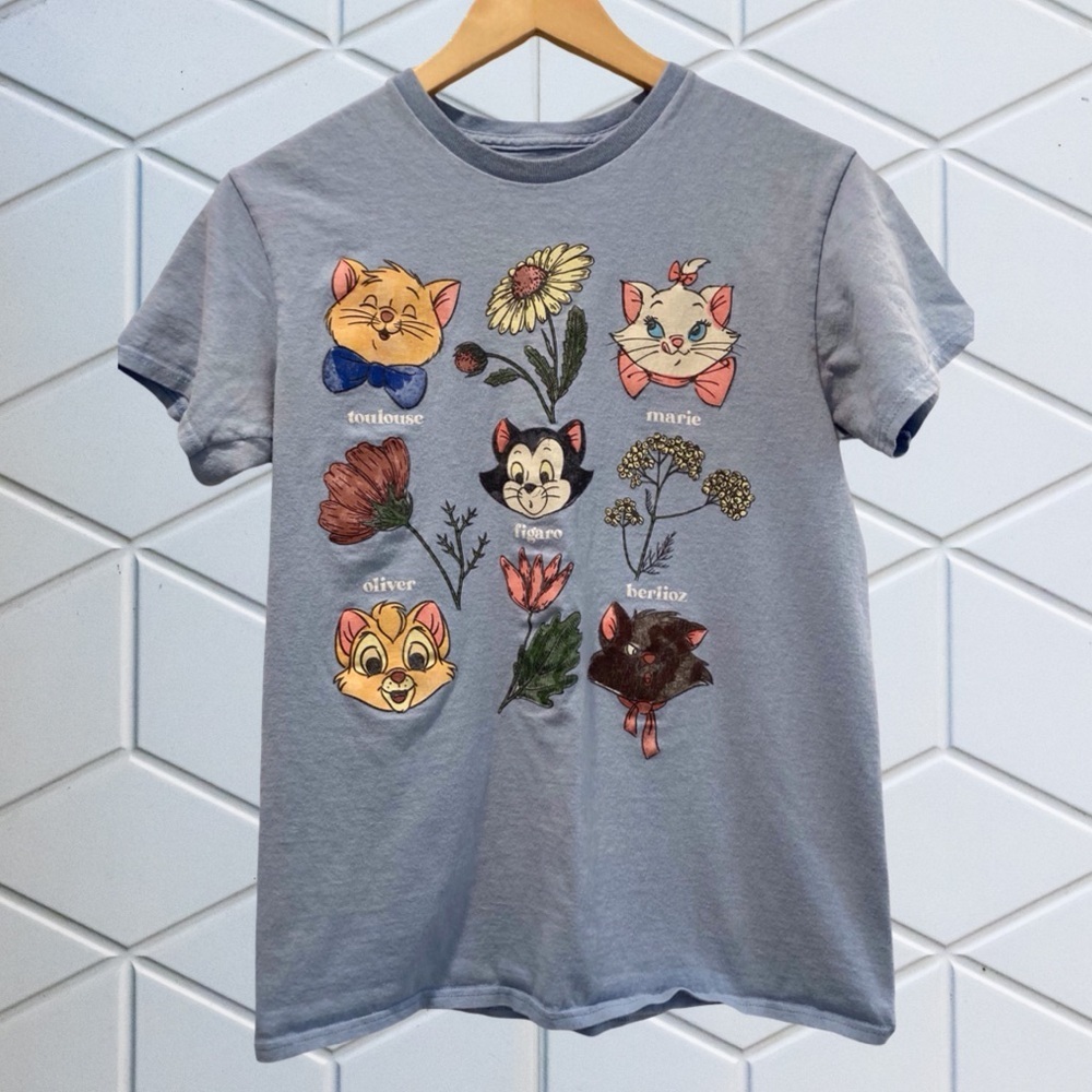 Disney Cats Graphic Tee S Blue – Kawaii Aesthetic - Picture 1 of 7